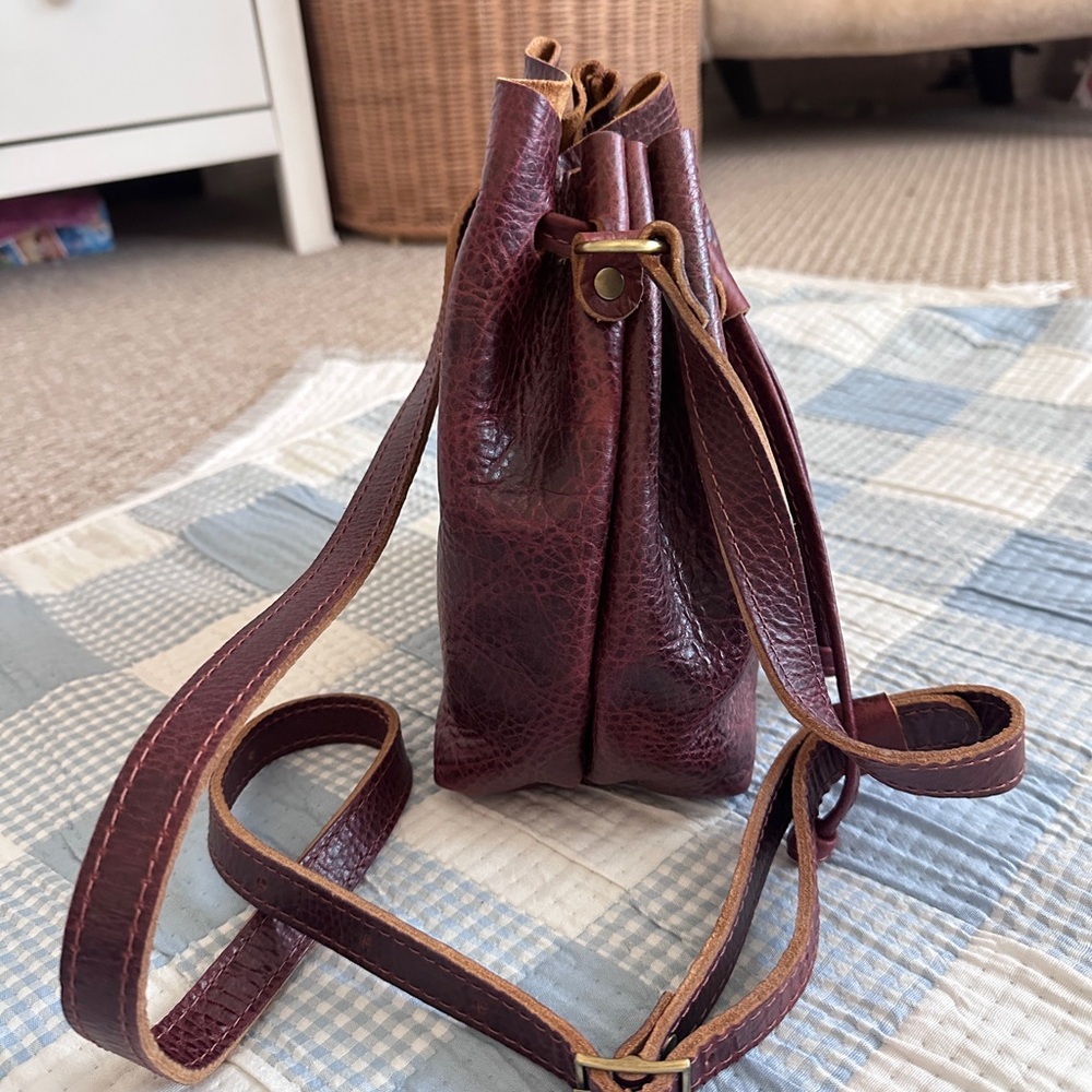 NWOT Portland Leather Bucket Bag - Cinnamon Bear - Picture 4 of 6